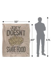 Warner Brothers Friends 152x127cm The More for Me Silky Touch Super Soft Throw Blanket in White - Size: 152x127 cm - thumbnail 5