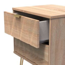 Ready Assembled 2 U Dallas 2 Drawer Bedside Cabinet (Ready Assembled) in Light Oak - thumbnail 5