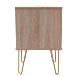 Ready Assembled 2 U Dallas 2 Drawer Bedside Cabinet (Ready Assembled) in Light Oak - thumbnail 2