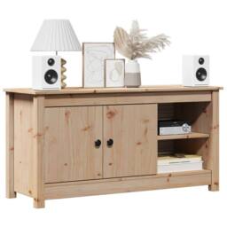 Berkfield Home TV Cabinet 103x36.5x52 cm Solid Wood Pine in Light Tan