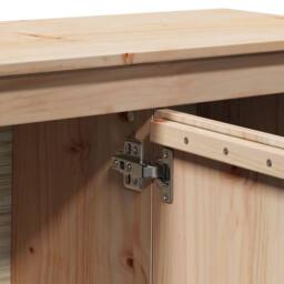 Berkfield Home TV Cabinet 103x36.5x52 cm Solid Wood Pine in Light Tan - thumbnail 8