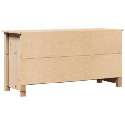 Berkfield Home TV Cabinet 103x36.5x52 cm Solid Wood Pine in Light Tan - thumbnail 7