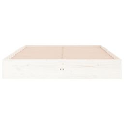 Berkfield Home Bed Frame White Solid Wood 140x190 cm - thumbnail 5