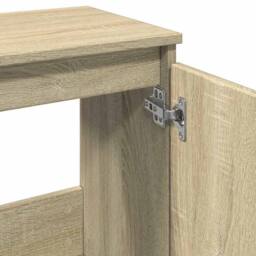 Berkfield Home Durable Bathroom Cabinet Sonoma Oak 58x33x60 cm Engineered Wood in Light Tan - Size: 58 x 33 x 60 cm - thumbnail 8