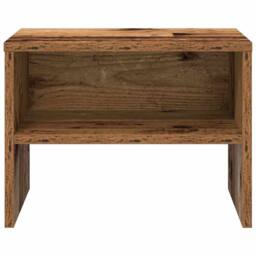 Berkfield Home Decorative Bedside Cabinet Old wood 40 x 30 x 30 cm Engineered wood in Brown - thumbnail 5