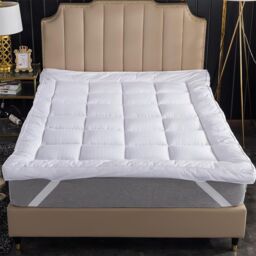 VOGREX 1pc Hotel Quality Mattress Topper 10cm Deep Thick in White - Size: King - thumbnail 5