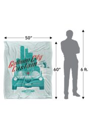 Batman Blanket, 152x127 cm Gotham City Custom Silky Touch Super Soft Throw Blanket in White - thumbnail 5