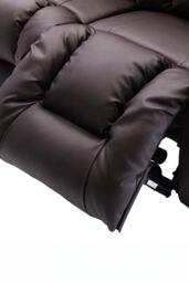 More4Homes Caesar 3 Seater Electric High Back Bonded Leather Recliner Sofa in Brown - thumbnail 4