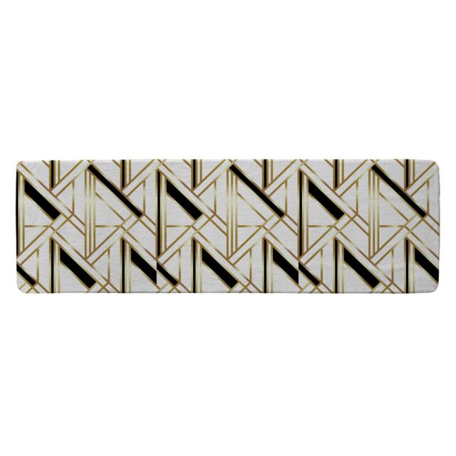 Benjamin Tate Design Golden Art Deco Runner Rug in Natural - Size: 67 cm x 230 cm - image 1