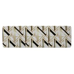 Benjamin Tate Design Golden Art Deco Runner Rug in Natural - Size: 67 cm x 230 cm - thumbnail 1
