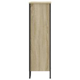Berkfield Home Modern Bookcase Sonoma Oak 80x31x106 cm Engineered Wood in Light Brown - Size: 80 x 31 x 106 cm - thumbnail 5