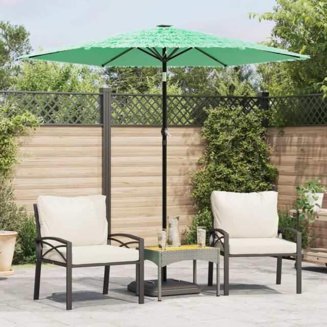 Berkfield Home Garden Parasol with Steel Pole Green 223x223x213 cm - Size: 223 x 223 x 213 cm - image 1