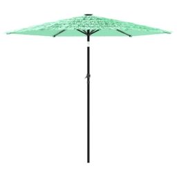 Berkfield Home Garden Parasol with Steel Pole Green 223x223x213 cm - Size: 223 x 223 x 213 cm - thumbnail 5