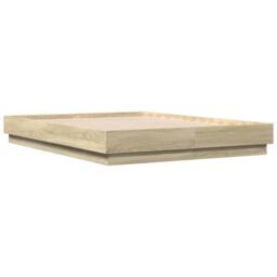Berkfield Home Durable Bed Frame without Mattress Sonoma Oak 120x190 cm Small Double in Tan - thumbnail 6