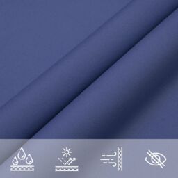Berkfield Home Sunshade Sail Oxford Fabric Square 3x3 m Blue - thumbnail 6