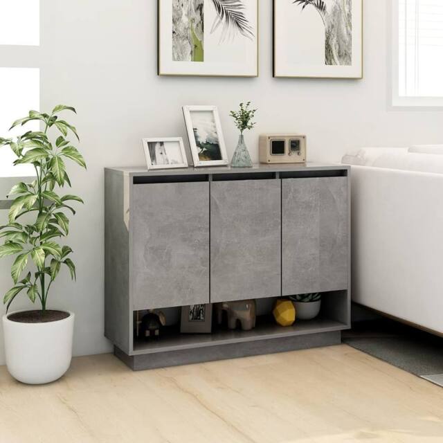 Berkfield Home Sideboard Concrete Grey 97x31x75 cm Engineered Wood - Size: 97 x 31 x 75 cm - image 1