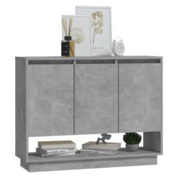 Berkfield Home Sideboard Concrete Grey 97x31x75 cm Engineered Wood - Size: 97 x 31 x 75 cm - thumbnail 4