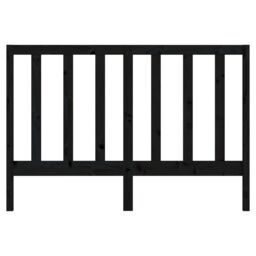 Berkfield Home Bed Headboard Black 146x4x100 cm Solid Wood Pine - Size: 146 x 4 x 100 cm - thumbnail 4