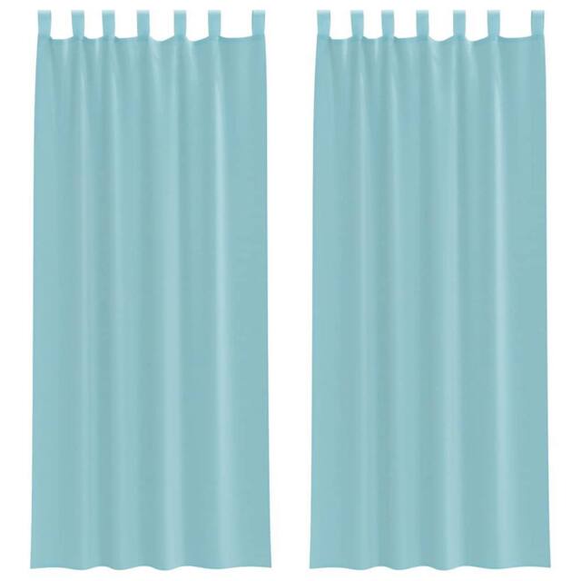 Berkfield Home Voile Curtains with Rod Pockets 2 pcs Turquoise - image 1