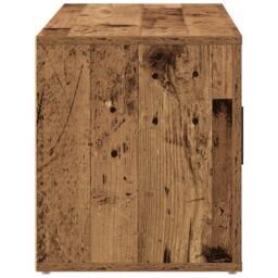 Berkfield Home TV Cabinet Old Wood 100x35x40 cm Engineered Wood in Brown - Size: 100 x 35 x 40 cm - thumbnail 7