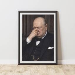 60 SECOND MAKEOVER Funny Winston Churchill Bathroom Print Toilet Humour Wall Art Prints - Size: A4 - thumbnail 1