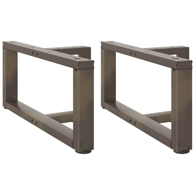 Berkfield Home Coffee Table Legs T-Shaped¬†2 pcs Natural Steel 60x25x(30-31) cm Steel - image 1