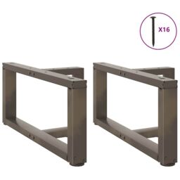 Berkfield Home Coffee Table Legs T-Shaped¬†2 pcs Natural Steel 60x25x(30-31) cm Steel - thumbnail 3