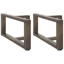 Berkfield Home Coffee Table Legs T-Shaped¬†2 pcs Natural Steel 60x25x(30-31) cm Steel - thumbnail 1