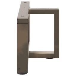 Berkfield Home Coffee Table Legs T-Shaped¬†2 pcs Natural Steel 60x25x(30-31) cm Steel - thumbnail 5