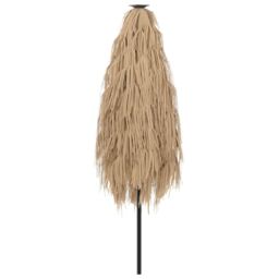 Berkfield Home Garden Parasol with Steel Pole Brown 223x223x213 cm - Size: 223 x 223 x 213 cm - thumbnail 6
