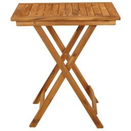 Berkfield Home Folding Garden Table 70x70x75 cm Solid Acacia Wood in Brown - Size: 70 x 70 x 75 cm - thumbnail 5