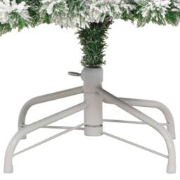 Berkfield Home Beautiful Artificial Hinged Christmas Tree with Flocked Snow 210 cm in White - thumbnail 6