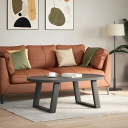 Berkfield Home Coffee Table Legs U-Shaped 2 pcs Anthracite 70x(42-43) cm Steel in Black - thumbnail 3