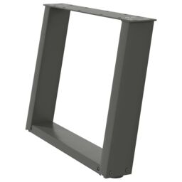 Berkfield Home Coffee Table Legs U-Shaped 2 pcs Anthracite 70x(42-43) cm Steel in Black - thumbnail 4