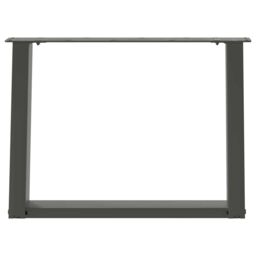 Berkfield Home Coffee Table Legs U-Shaped 2 pcs Anthracite 70x(42-43) cm Steel in Black - thumbnail 5