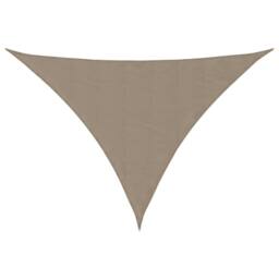 Berkfield Home Sunshade Sail Oxford Fabric Triangular 5x7x7 m Taupe in Beige - thumbnail 1