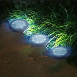 Leaper White Light 8 LED Outdoor Lawn Decoration Solar Underground Light in Yellow - thumbnail 1