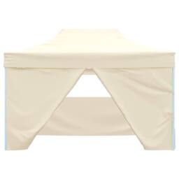 Berkfield Home Durable Foldable Tent Pop-Up with 4 Side Walls 3x4.5 m Cream White - thumbnail 5