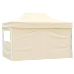 Berkfield Home Durable Foldable Tent Pop-Up with 4 Side Walls 3x4.5 m Cream White - thumbnail 6