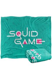 Netflix Squid Game Aqua Logo Officially Licensed Silky Touch Super Soft Throw Blanket 152 x 127 cm in White - thumbnail 2