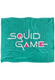 Netflix Squid Game Aqua Logo Officially Licensed Silky Touch Super Soft Throw Blanket 152 x 127 cm in White - thumbnail 1