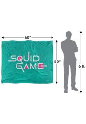 Netflix Squid Game Aqua Logo Officially Licensed Silky Touch Super Soft Throw Blanket 152 x 127 cm in White - thumbnail 5