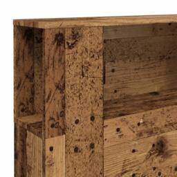 Berkfield Home Headboard Cabinet Old Wood 200x18.5x102.5 cm Engineered Wood in Brown - thumbnail 7