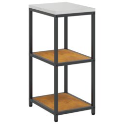 Berkfield Home Kitchen Storage Shelf with Storage Rusty Weathering steel in Brown - thumbnail 2