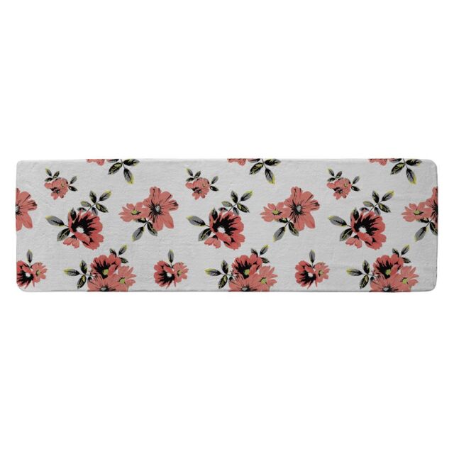 Benjamin Tate Design Pink Flowers Runner Rug in Natural - Size: 67 cm x 230 cm - image 1