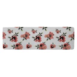 Benjamin Tate Design Pink Flowers Runner Rug in Natural - Size: 67 cm x 230 cm - thumbnail 1