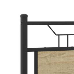 Berkfield Home Bed Frame Frame Sonoma Oak 120x190 cm Small Double Wood in Natural - thumbnail 9