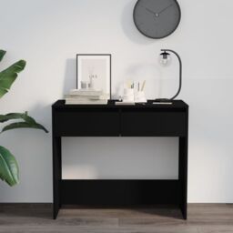 Berkfield Home Console Table Black 89x41x76.5 cm Steel - thumbnail 3