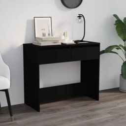 Berkfield Home Console Table Black 89x41x76.5 cm Steel - thumbnail 1