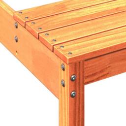 Berkfield Home Picnic Table Wax Brown 110x134x75 cm Solid Wood Pine - Size: 110 x 134 x 75 cm - thumbnail 7